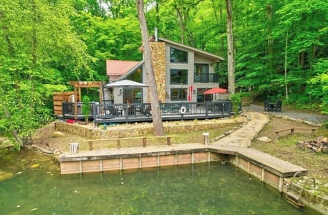 Water level at our seawall in summer. 3’ deep. 