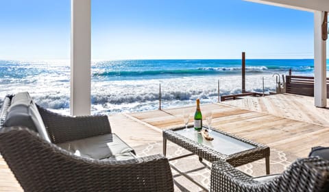 Breathtaking ocean views on your oversized deck with gas firepit and BBQ.