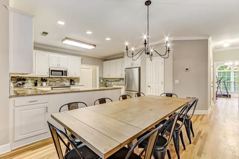 Large dining table seats 10