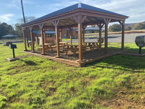 Inviting pavilion for an evening barbecue