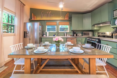 The eat in kitchen is perfect for great meals or game night!