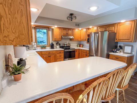 Fully stocked kitchen
