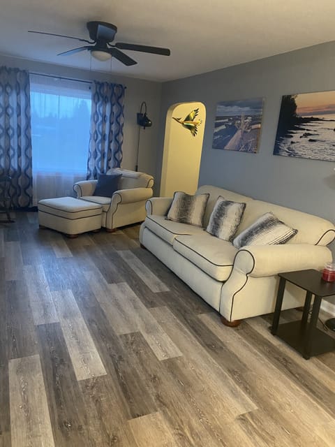 Couch offers a pull out bed