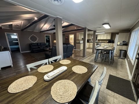 Dining area with two (2) tables - seating for ten people