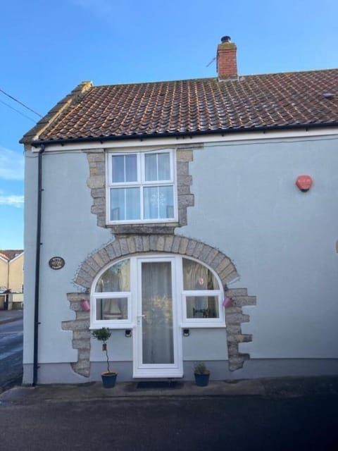 Front door of The Old Hayloft, taken from the driveway parking space opposite 