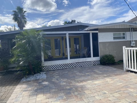 View on screened in front porch 