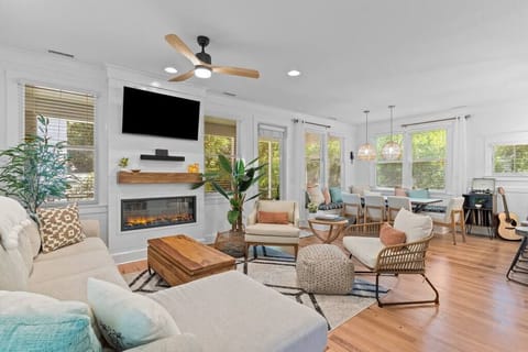 Our open-concept floor plan is great for relaxing and entertaining your group!
