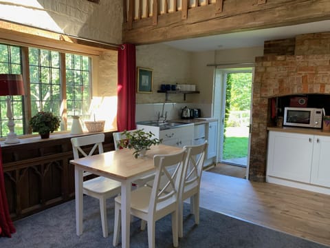 Kitchenette opens onto garden