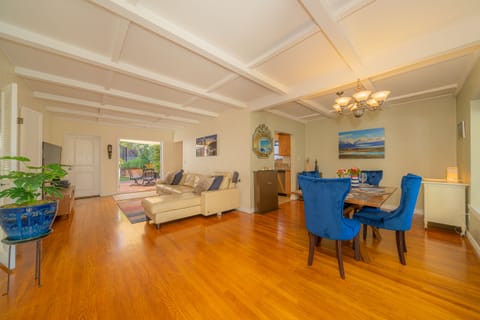 Modern style and cozy furnishings.