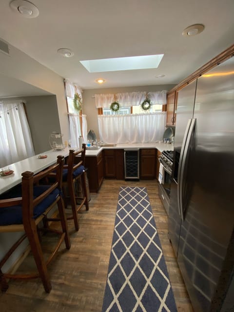 New stainless steel appliances! Dishwasher just added. Counter seating for 2