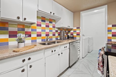 A fully equipped kitchen