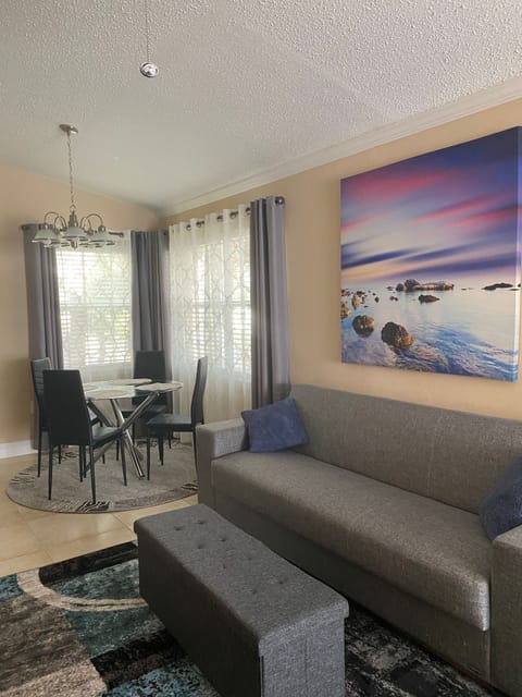 Living room and kitchen table