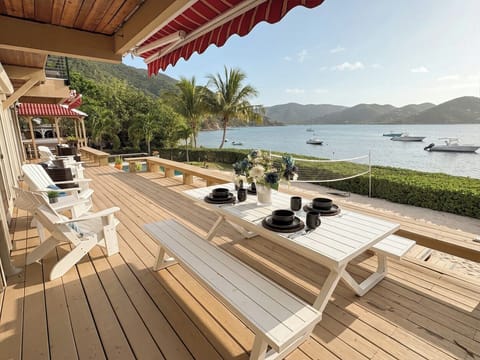 Your outside dining area enjoys beautiful views