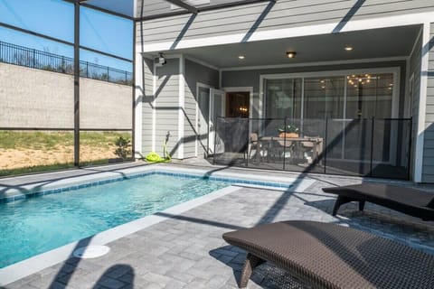 Private screened pool with covered lanai