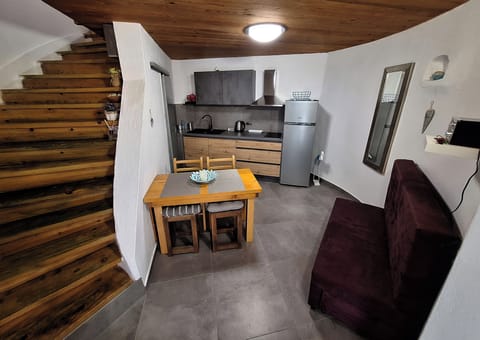 Kitchen, dining and living room