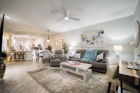 Bright, open living spaces make it easy to cook, dine, and relax