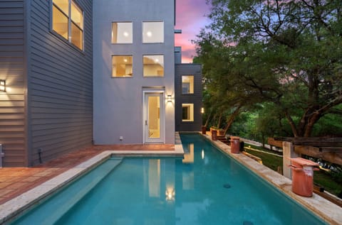 Sunset view from pool