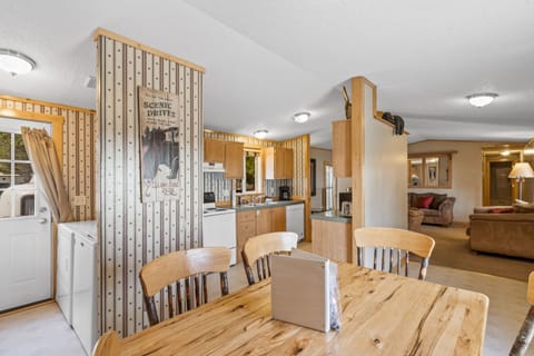 Dining room with view of kitchen