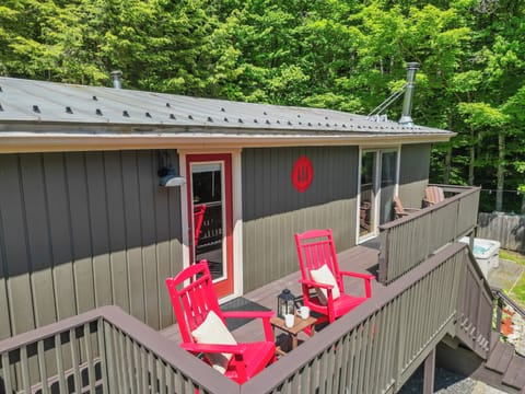 Upstairs Rocking Chairs with Deck