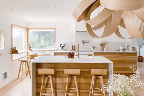 Seating at the island is great for keeping the cook company!