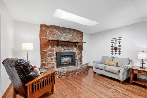 Relax by the fireplace