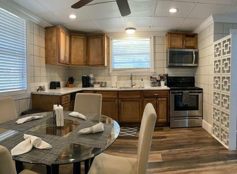 Another overview of kitchen/dining area!