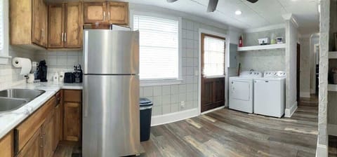 This sis the view of the kitchen and laundry!