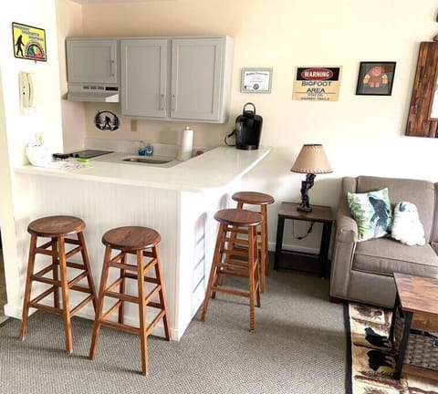 YETIs are definitely seen in the Kitchenette complete with all you need including a Keurig!