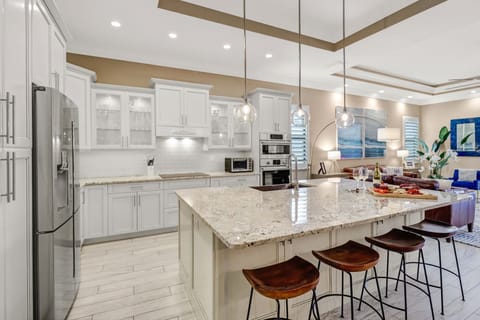 Oversized island chef's kitchen