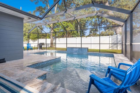 Serene Fountain in the Pool 