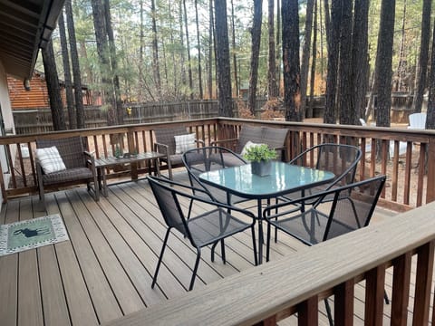 Newly added backyard deck