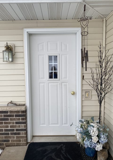 Welcoming front door.