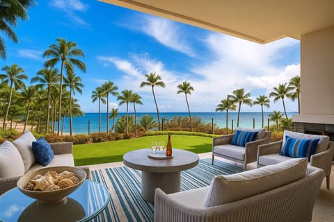Where velvet skies and sapphire seas embrace you—welcome to your lanai sanctuary