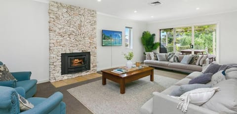 Wood Fireplace in Loungeroom 