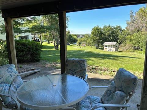 Backyard has built in fire pit for those cool night bonfires.  All wood supplied