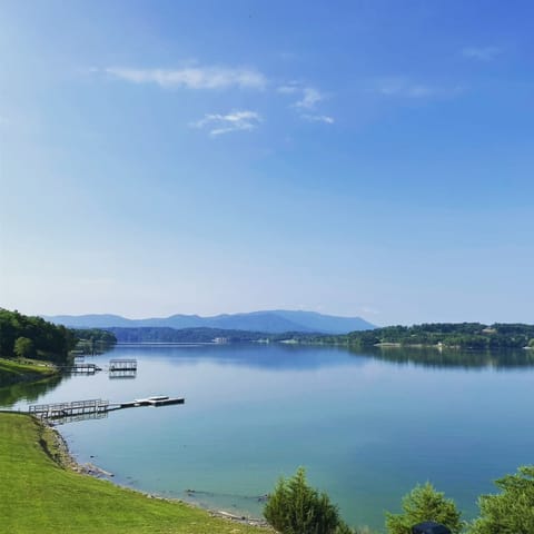 View of the Smokies from the deck.