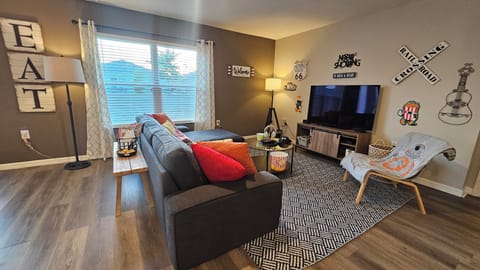 Enjoy a fun movie night in the cinematic living room