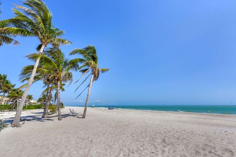 Sanibel’s world famous Gulf of Mexico beach, just 140 yards from our doorstep.