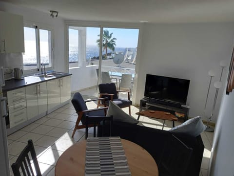 Kitchen, dining and living room