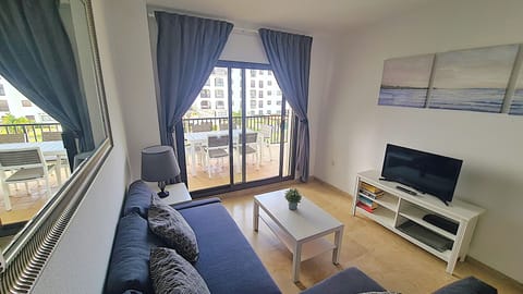 Bright and spacious living room with plenty of seating.