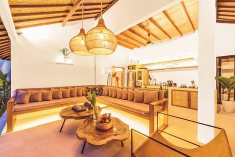 Spacious seating in the outdoor lounge