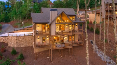 Southern Star- Backside view of the cabin with wrap around decks