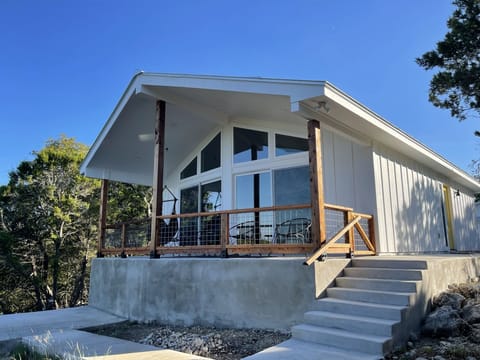 Northstar's porch view looks far into the Wimberley Valley.