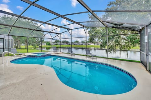 Private pool/spa (heating optional), expanded pool deck, and plenty of furniture