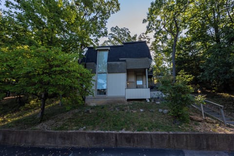 House and stairs to get to the house