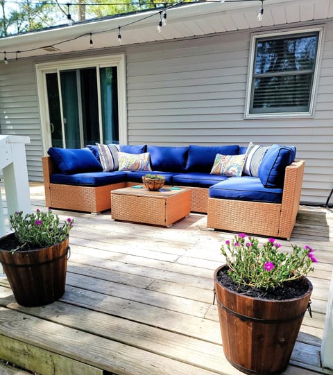 Large Sectional Sofa on Patio