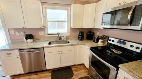 Stainless steel appliances, coffee pot & keurig, crockpot