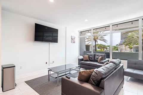 Let the outside in and bask in the natural light in this serene living room.