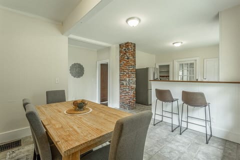 dinning area and view of kitchen