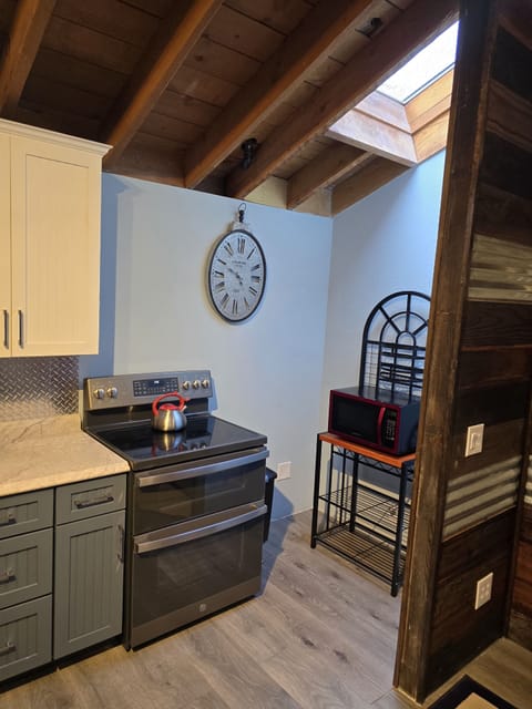 double oven and range and microwave oven